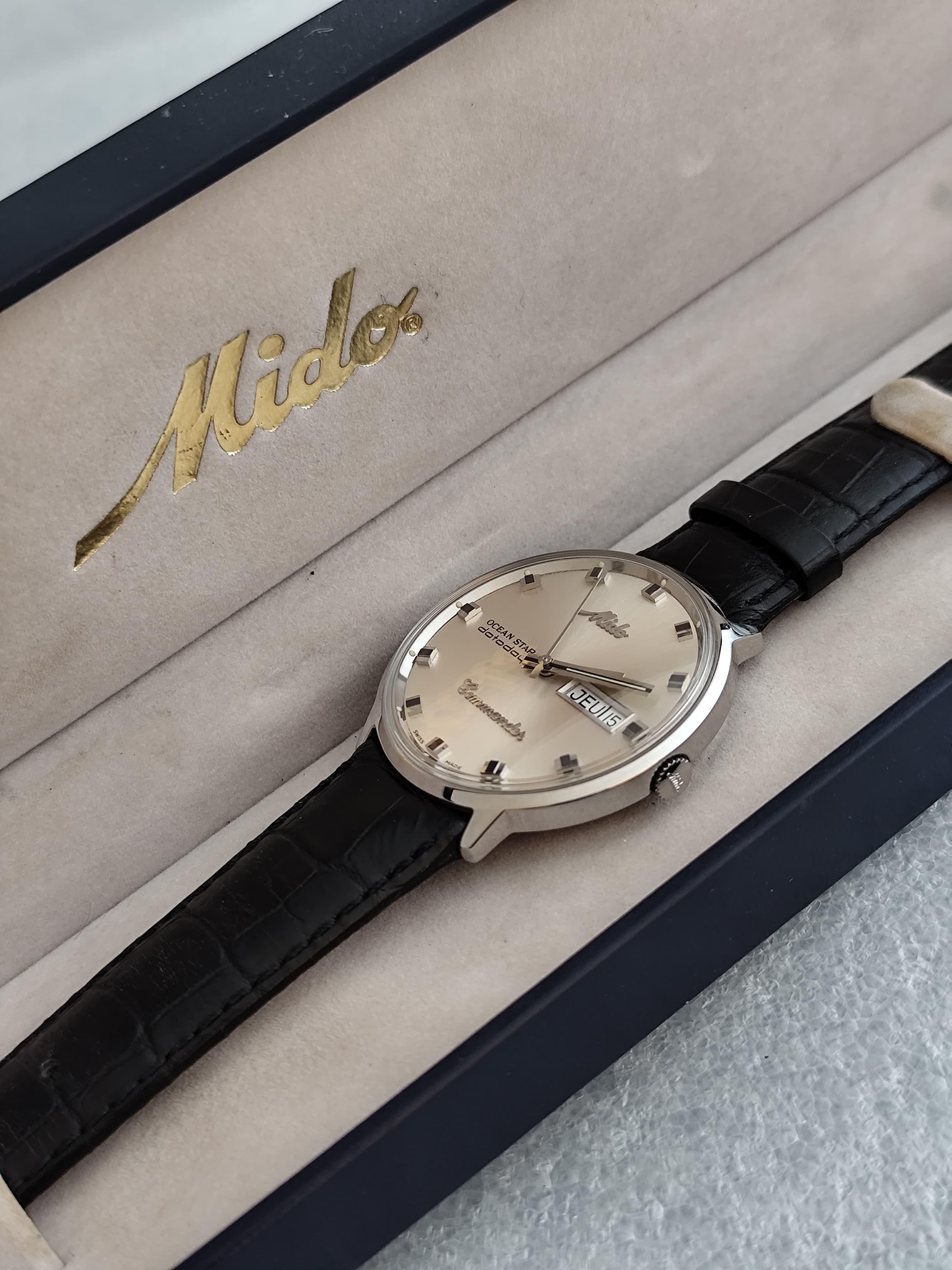 Mido Commander Ocean Star Commander Datoday 8419 Orologio Automatico Con Scatola Originale in vendita 2