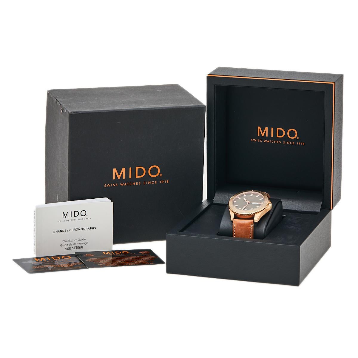 Mido Green Rose Gold PVD Ocean Star M026.430.36.091.00 Men's Wristwatch 42.5 mm 1