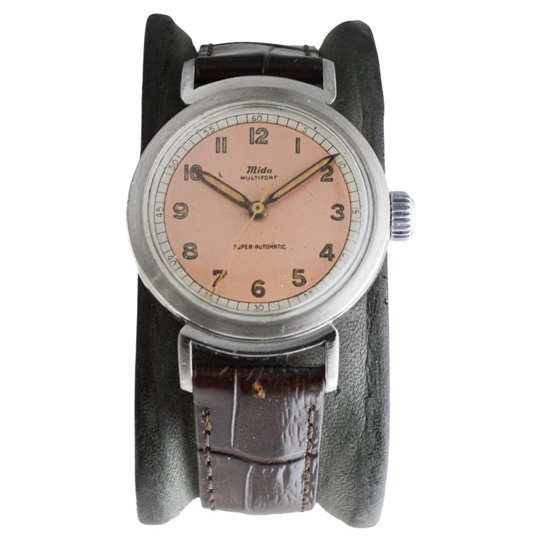 Mido Multifort Stahl Früher Klappverschluss Automatik mit Original