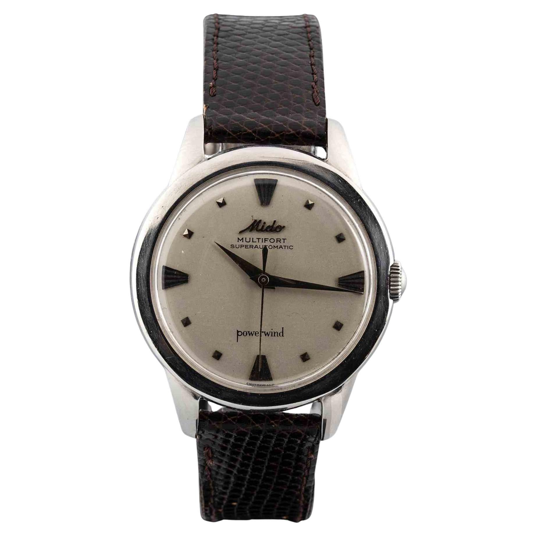 Mido Multifort, Superautomatic, Powerwind, Montre 1950s en vente