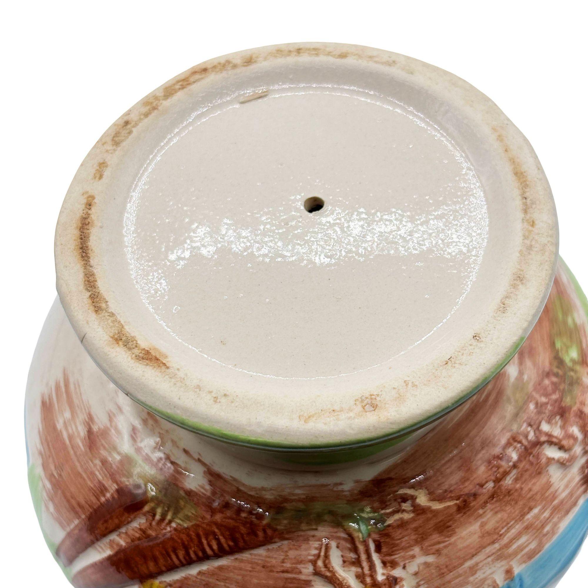 Midp-century Hand Painted Harveys Casino Lake Tahoe Hula Scorpion Tiki Mug Bowl For Sale 1