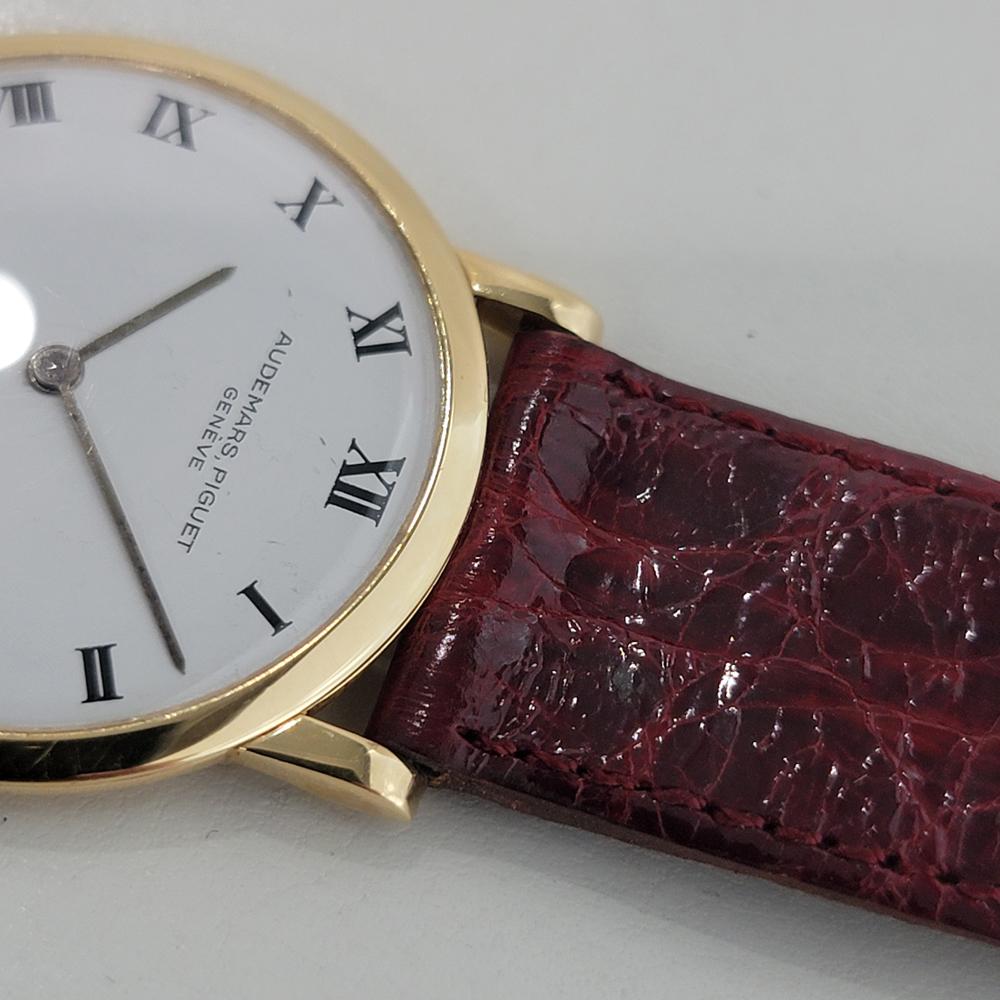 Midsize Audemars Piguet Geneve 18K Gold 32mm Manual Wind Dress Watch 1950s NA132 1