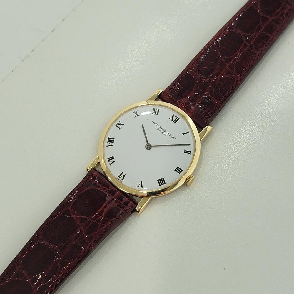Midsize Audemars Piguet Geneve 18K Gold 32mm Manual Wind Dress Watch 1950s NA132 2