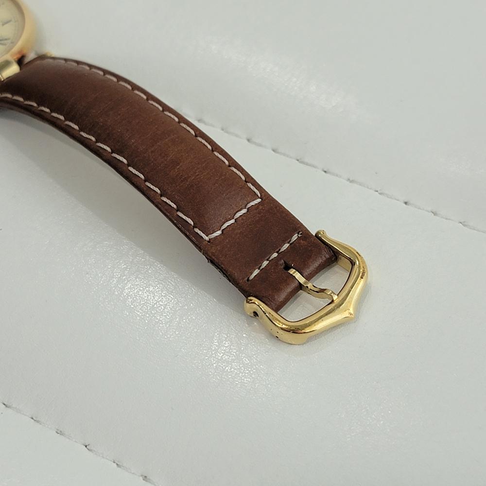 Mittlere Must de Cartier Vemeil Paris 30mm Quarz vergoldete Dress Watch NA135 im Angebot 4