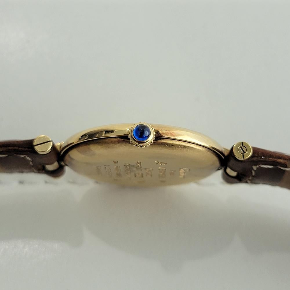 Mittlere Must de Cartier Vemeil Paris 30mm Quarz vergoldete Dress Watch NA135 im Angebot 5
