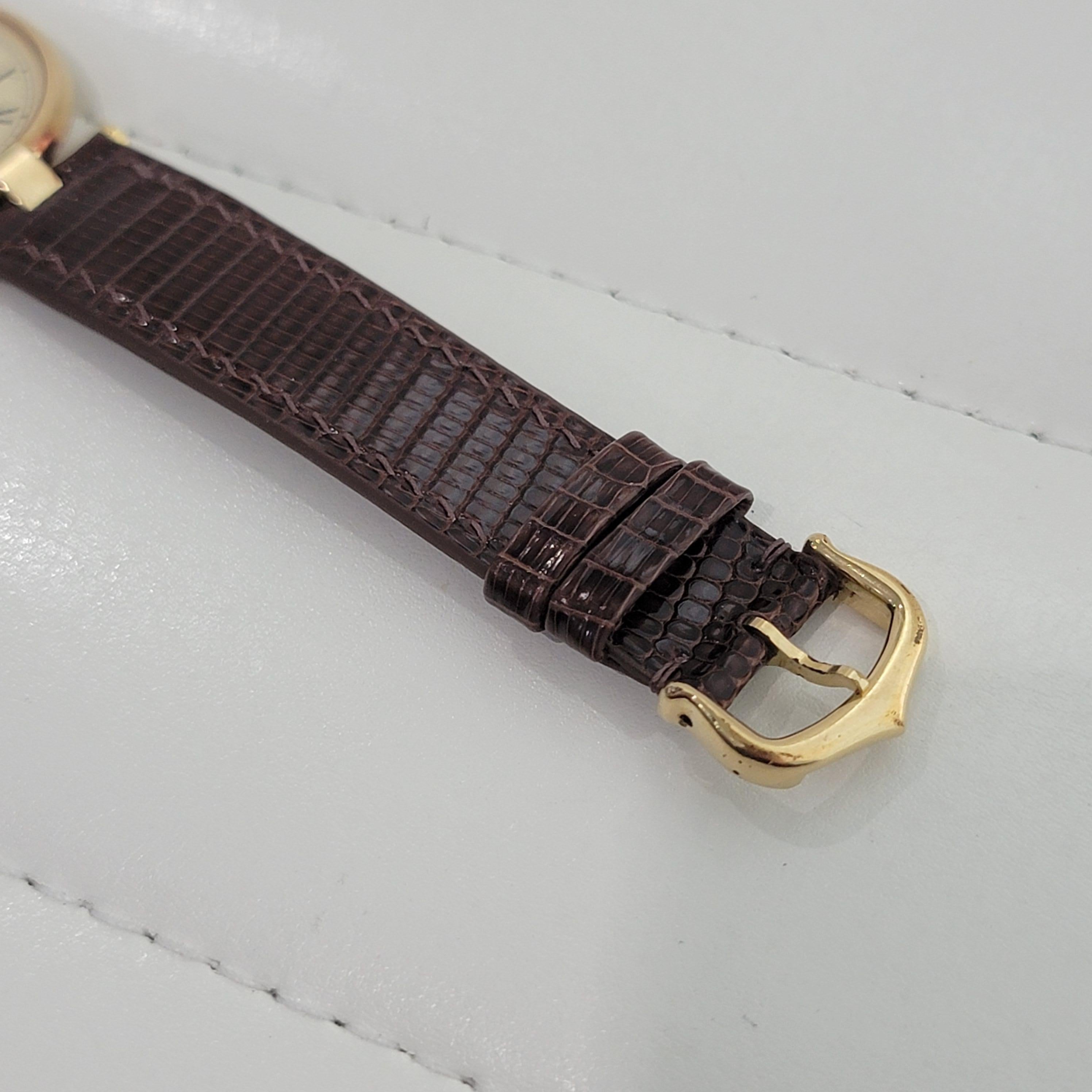 Must de Cartier Vemeil Paris 30mm Quarz vergoldete Dress Watch NA135B in mittlerer Größe im Angebot 4
