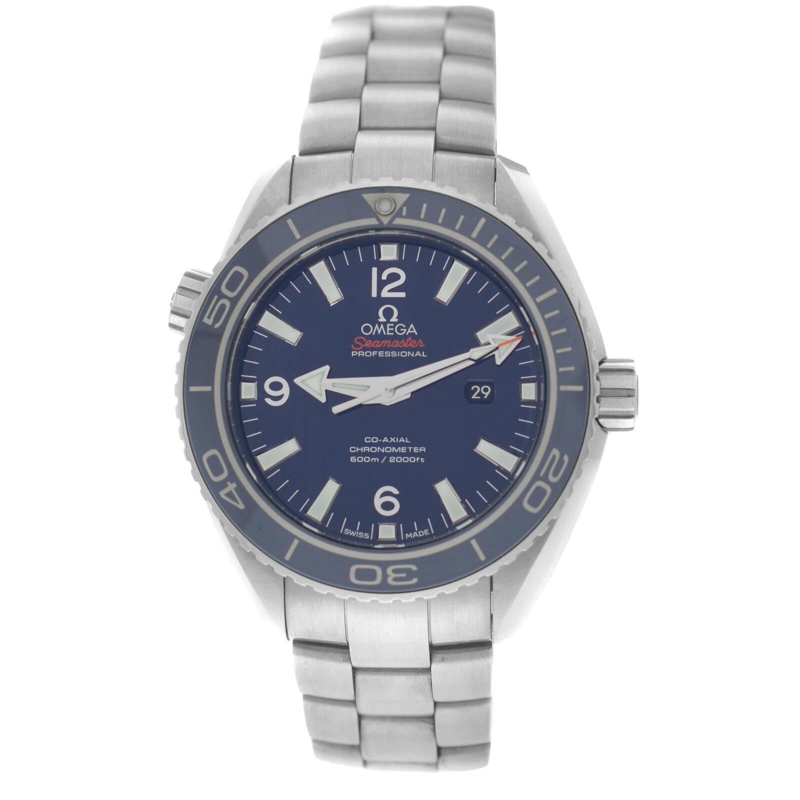 Midsize Omega Seamaster Planet Ocean Ti Automatic Watch For Sale