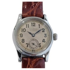 Midsize Oyster Pioneer 3373 Hand Wind Military Watch by Rolex 1930s Vintage RA9