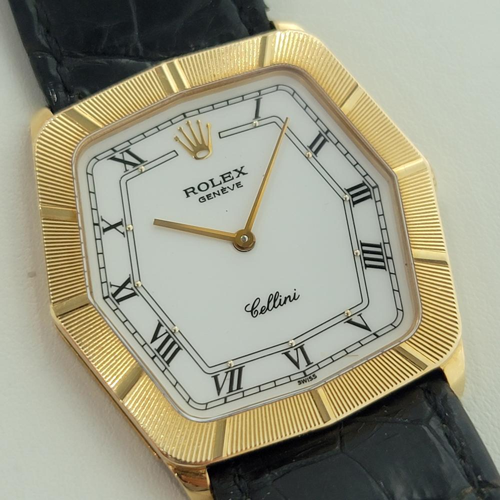 Rolex Midsize Rolex Cellini 4170 18k Gold Handaufzug 1970er Jahre alle Original RA294 im Zustand „Hervorragend“ in Beverly Hills, CA