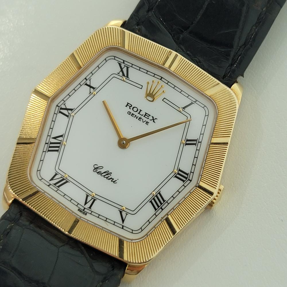 Rolex Midsize Rolex Cellini 4170 18k Gold Handaufzug 1970er Jahre alle Original RA294 Herren