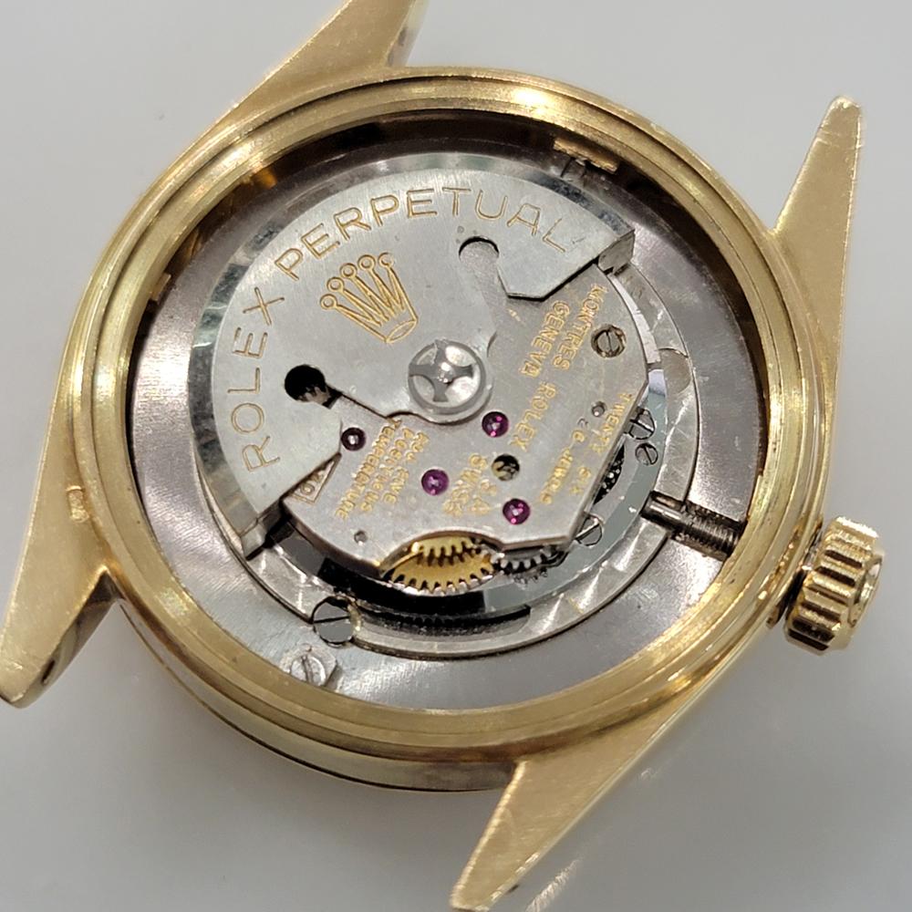 Midsize Rolex Oyster Date 6627 18k Solid Gold 30mm Automatic 1950s Vintage RA507 7