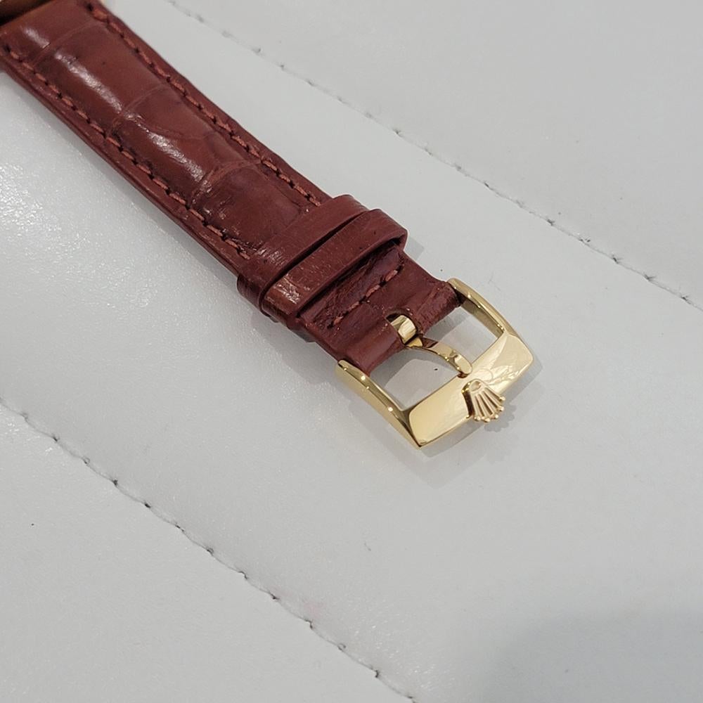 Midsize Rolex Oyster Date 6627 18k Solid Gold 30mm Automatic 1950s Vintage RA507 4