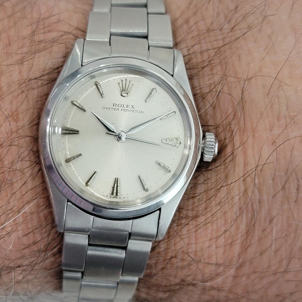 Midsize Rolex Oyster Perpetual 6548 Automatic Watch, c.1960s Vintage RA127 For Sale 5