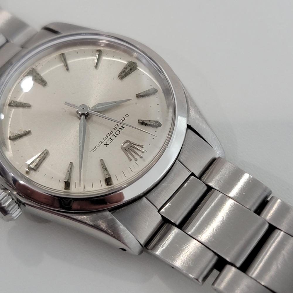 Midsize Rolex Oyster Perpetual 6548 Automatic Watch, c.1960s Vintage RA127 In Excellent Condition For Sale In Beverly Hills, CA