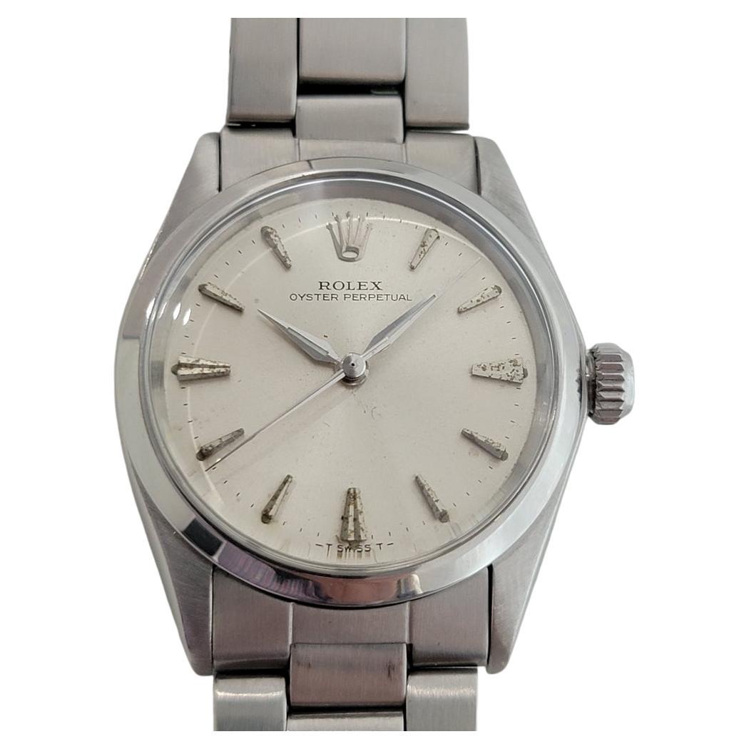 Midsize Rolex Oyster Perpetual 6548 Automatic Watch, c.1960s Vintage RA127 For Sale
