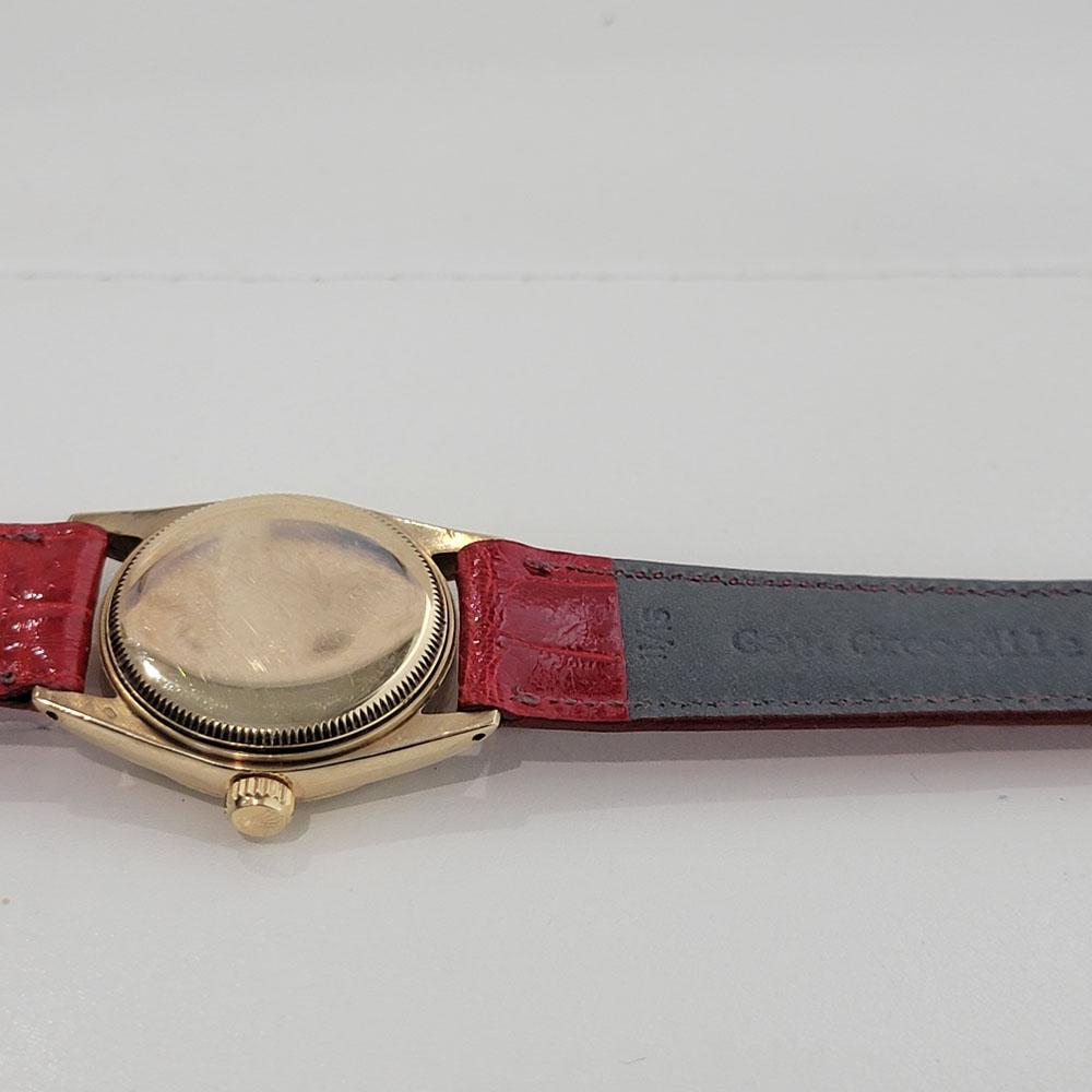 Midsize Rolex Oyster Perpetual 6551 14k Gold Automatic 1960s Swiss RA276R 6