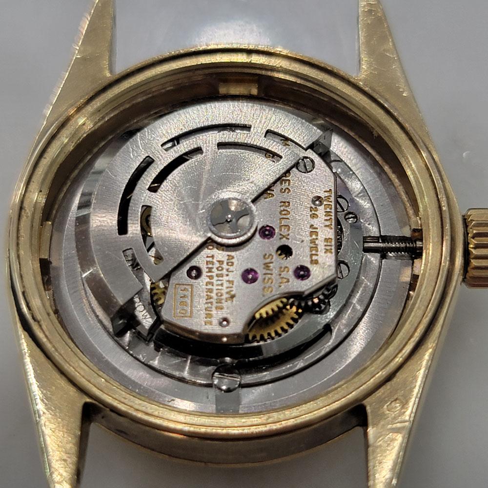 Midsize Rolex Oyster Perpetual 6551 14k Gold Automatic 1960s Swiss RA276R 7