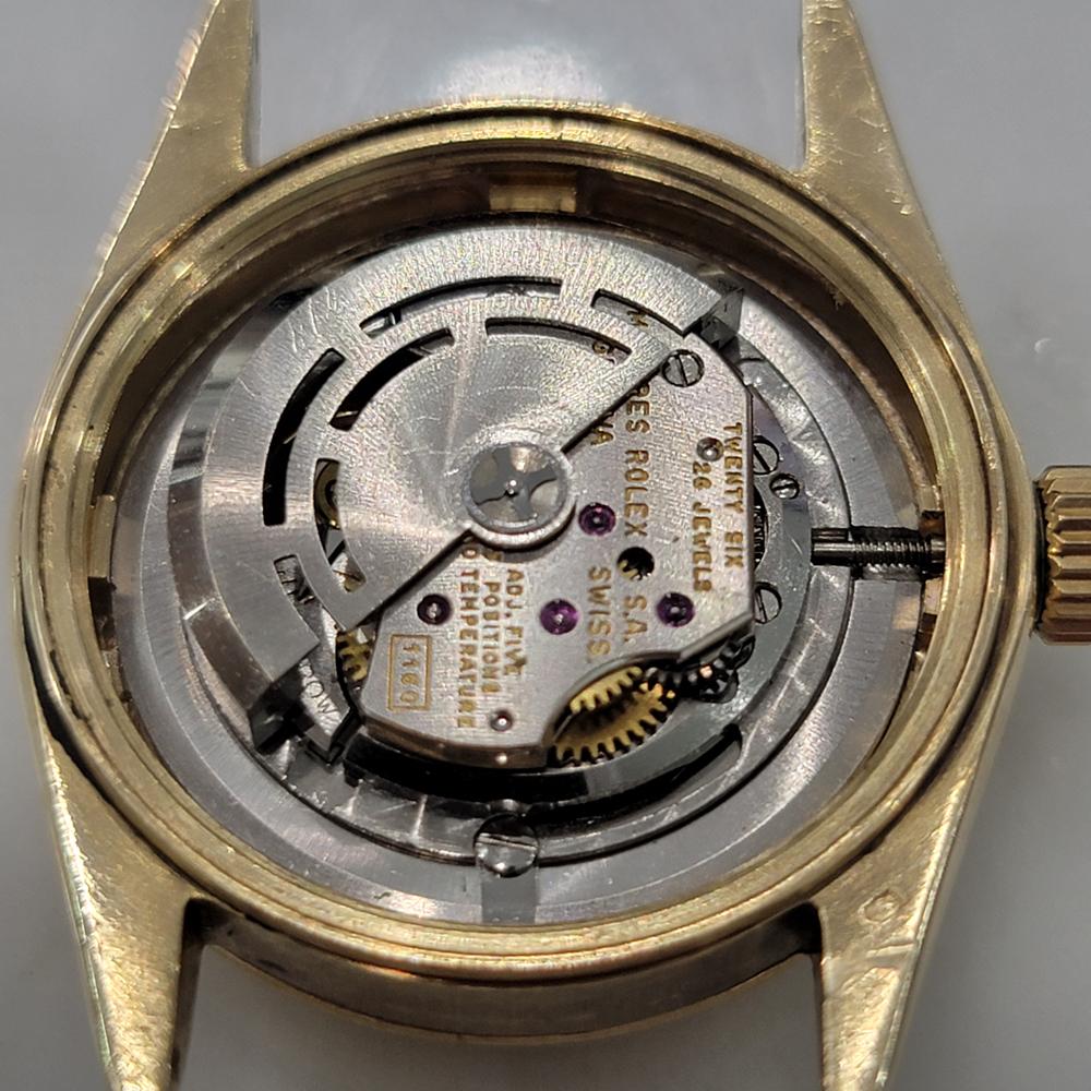 Midsize Rolex Oyster Perpetual 6551 14k Gold Automatic 1960s Vintage RA276 7