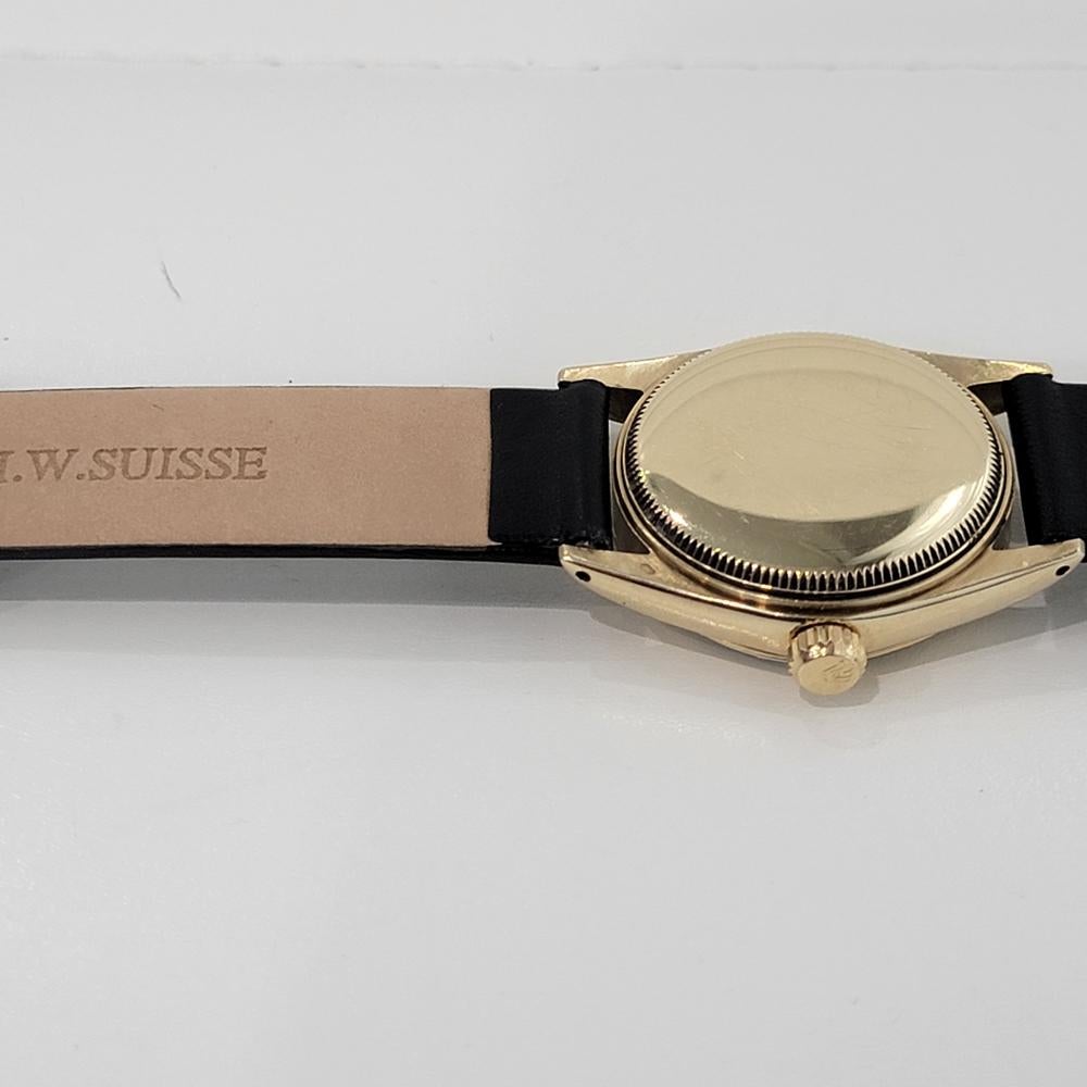 Midsize Rolex Oyster Perpetual 6551 14k Gold Automatic 1960s Vintage RA276 5