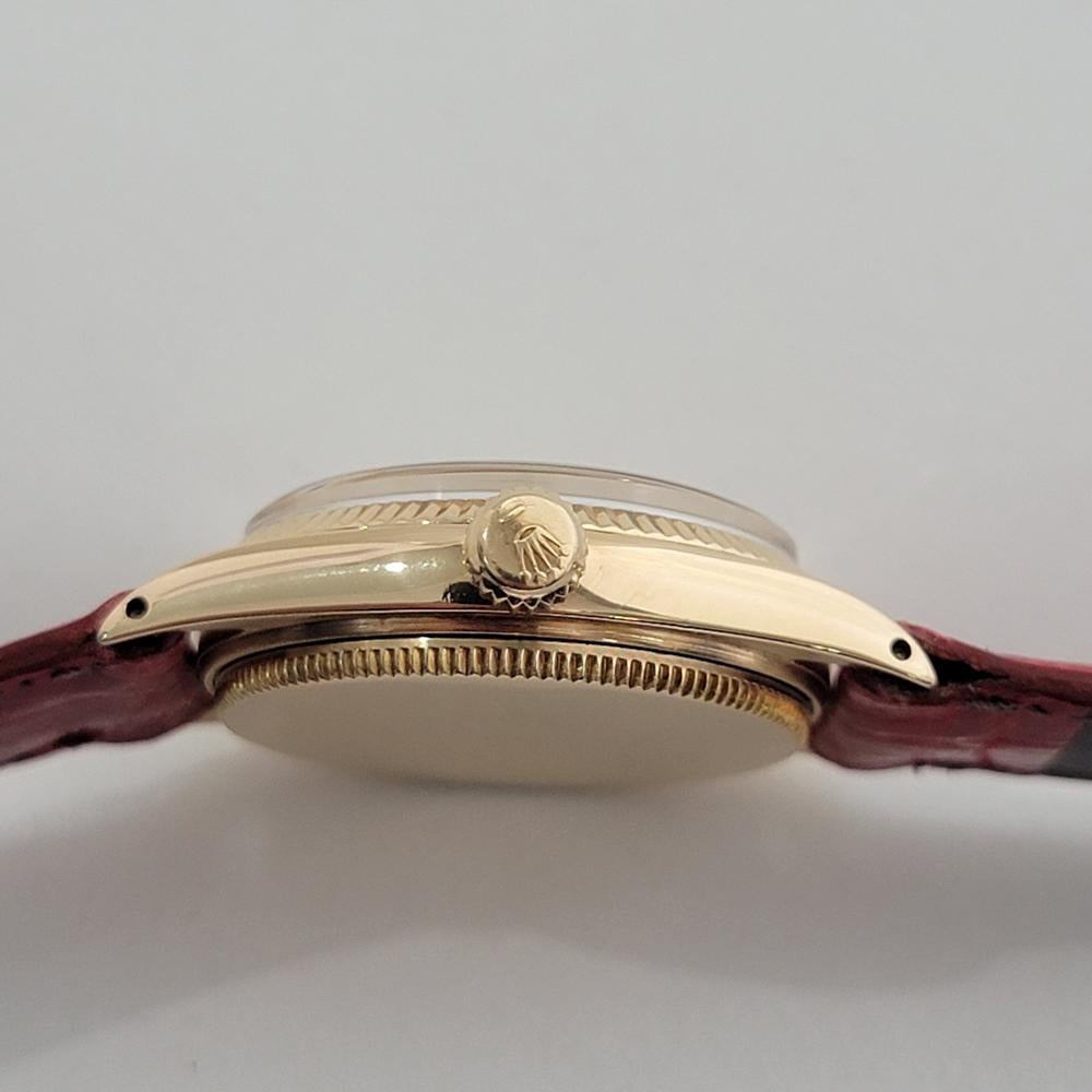 Midsize Rolex Oyster Perpetual 6551 18k Solid Gold 30mm Automatic 1950s RA470 4
