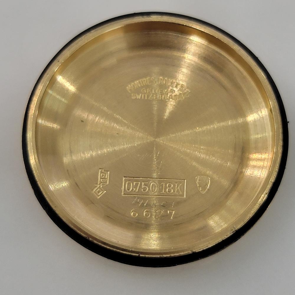 Midsize Rolex Oyster Perpetual Date 6624 30mm 18k Gold Automatic 1960s RA456 For Sale 8