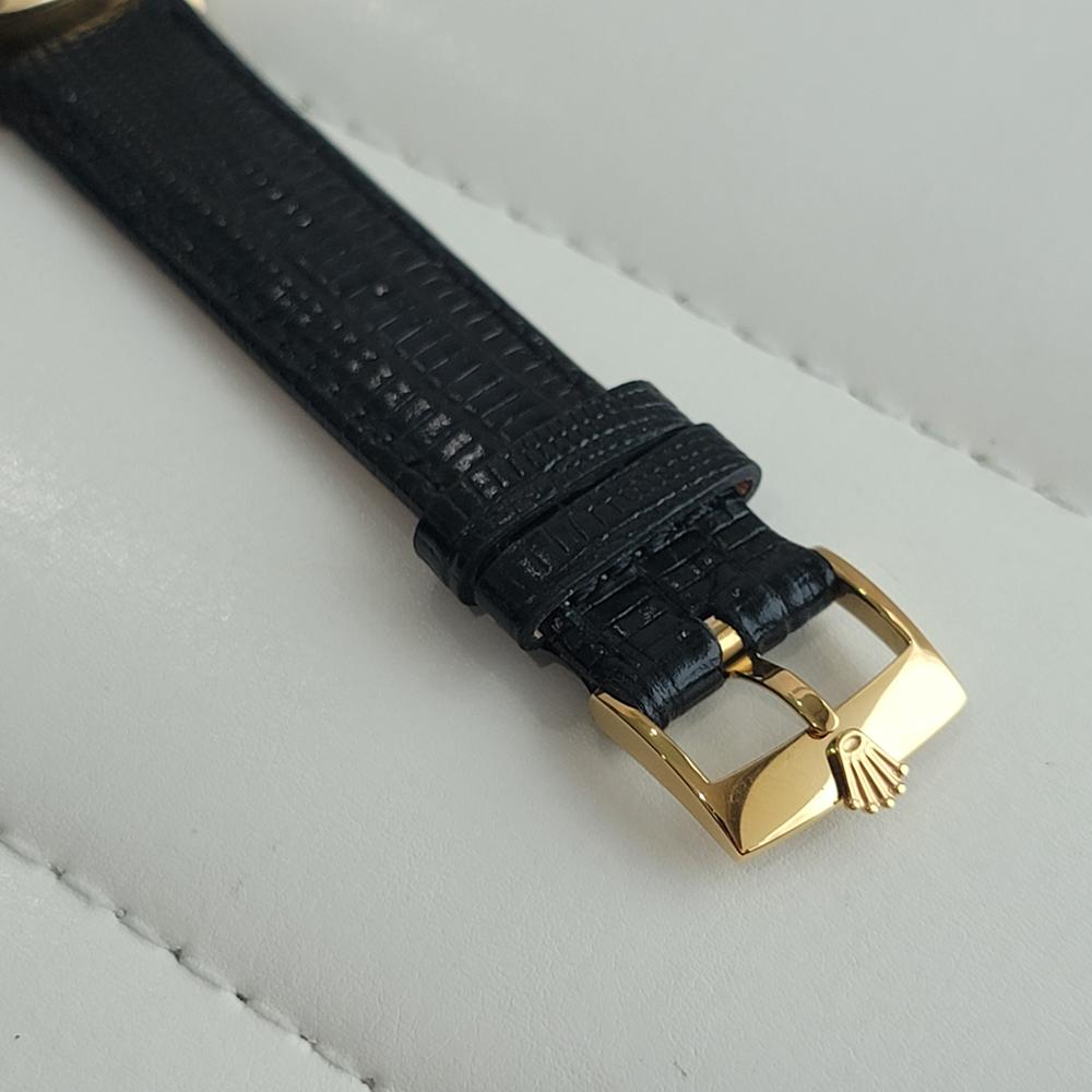 Midsize Rolex Oyster Perpetual Date 6624 30mm 18k Gold Automatic 1960s RA456 For Sale 4