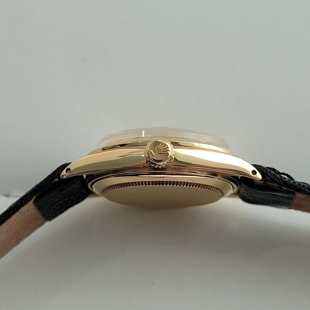 Midsize Rolex Oyster Perpetual Date 6624 30mm 18k Gold Automatic 1960s RA456 For Sale 5