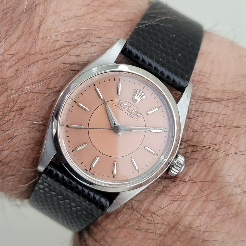 Midsize Rolex Oyster Perpetual Ref 6548 30mm Automatic 1950s Vintage RA528 9