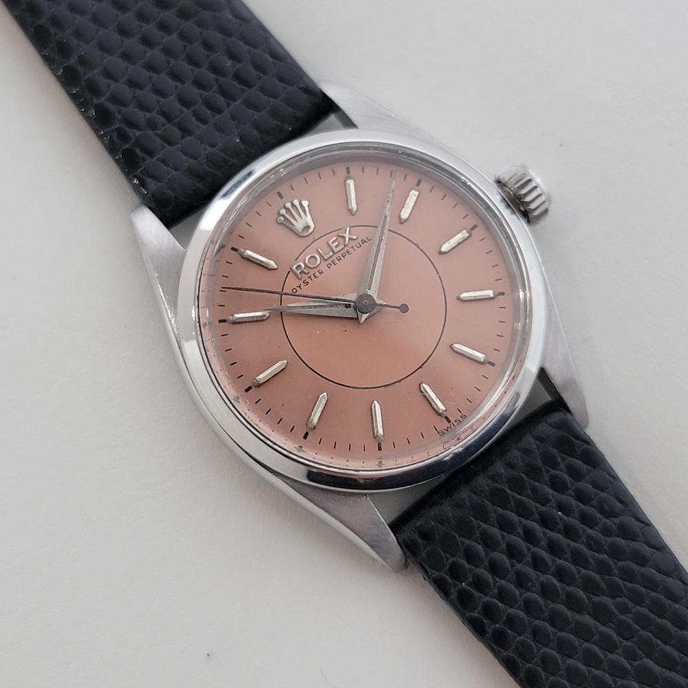 Midsize Rolex Oyster Perpetual Ref 6548 30mm Automatic 1950s Vintage RA528 In Excellent Condition In Beverly Hills, CA