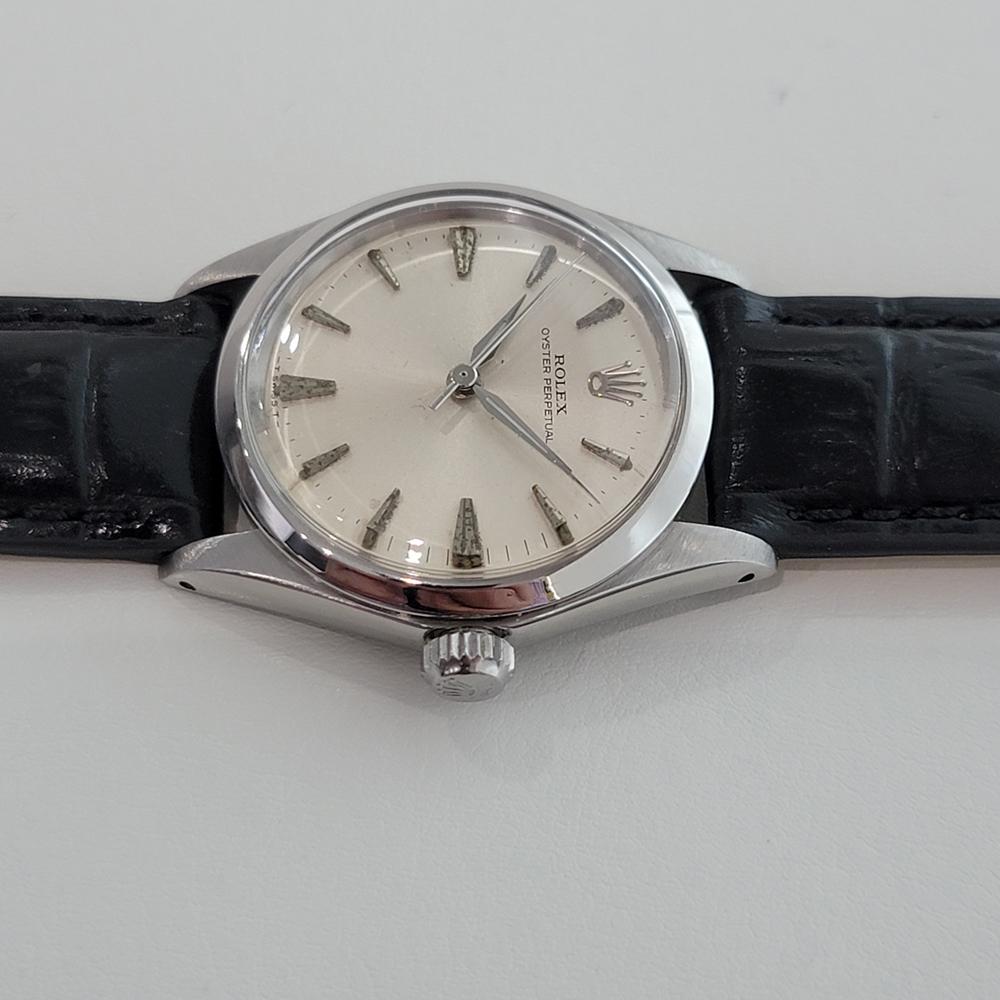 Midsize Rolex Oyster Perpetual Ref 6548 Automatic 1960s Vintage Swiss RA127B In Excellent Condition In Beverly Hills, CA