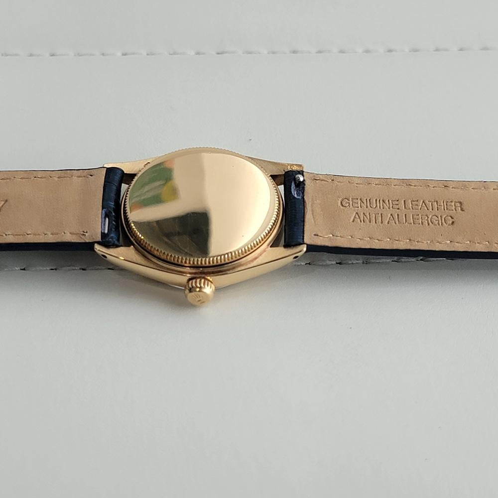 Midsize Rolex Oyster Perpetual Ref 6551 18k Gold 30mm Automatic 1950s RA470B 6