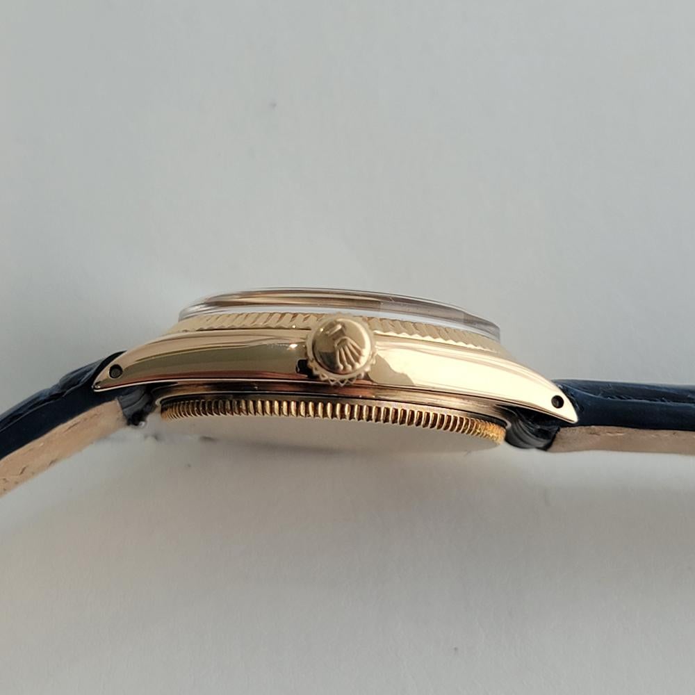 Midsize Rolex Oyster Perpetual Ref 6551 18k Gold 30mm Automatic 1950s RA470B 5