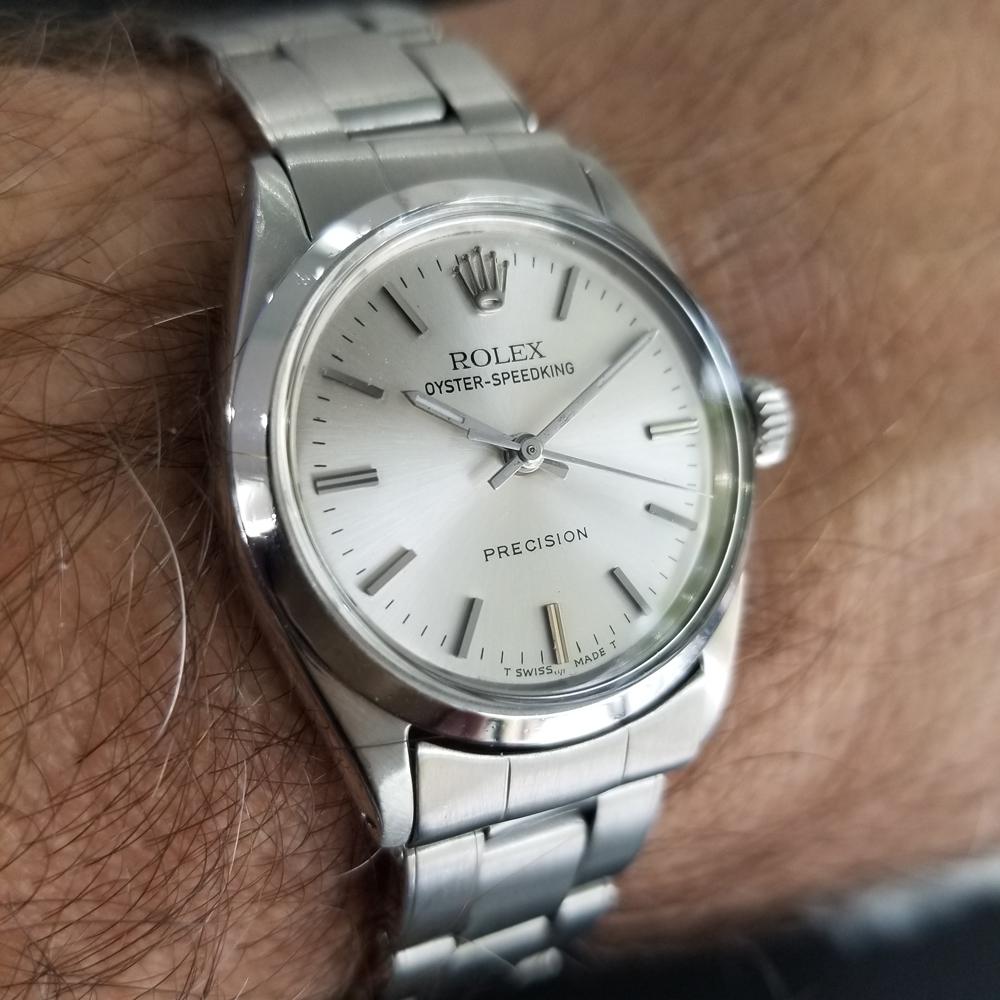 Midsize Rolex Oyster Precision 6430 Speedking Manual Wind, c.1960s LV684 5