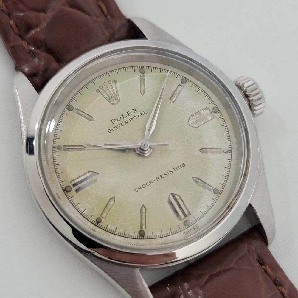 Rolex Oyster Royal Ref 6244 Handaufzug 1950er Jahre Schweizer Vintage RA7 im Zustand „Hervorragend“ in Beverly Hills, CA