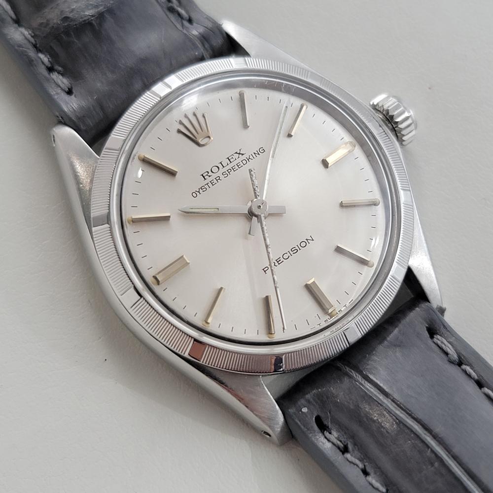 Midsize Rolex Oyster Speedking 6431 30mm Hand Wind 1970s Vintage Swiss RA510B In Excellent Condition In Beverly Hills, CA