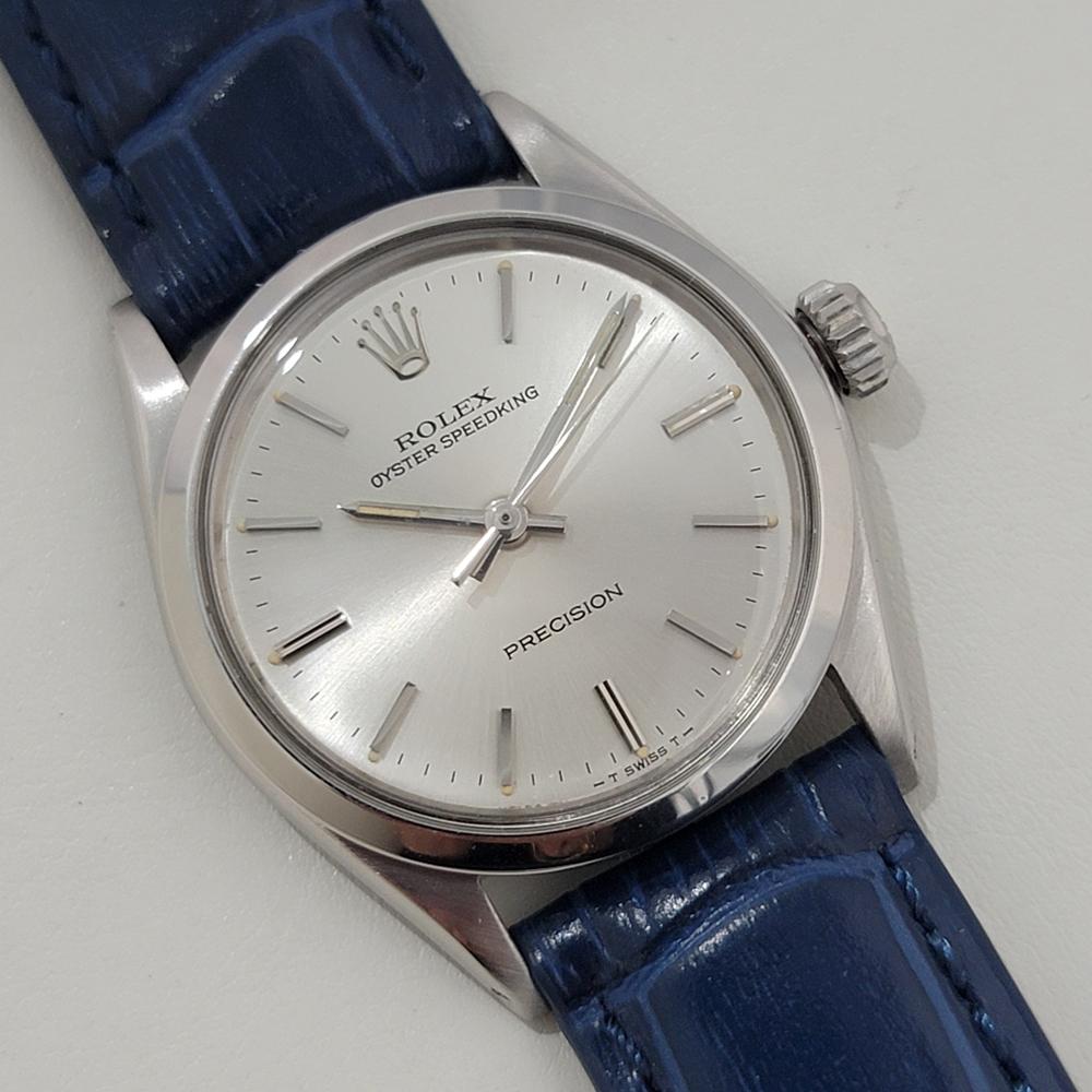 Midsize Rolex Oyster Speedking Precision 6430 30mm Hand Wind 1960s Swiss RA466B In Excellent Condition In Beverly Hills, CA