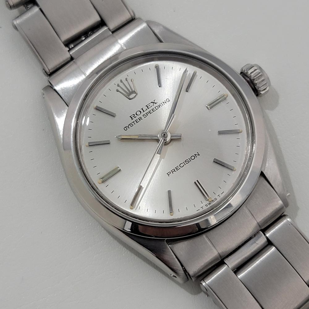 Midsize Rolex Oyster Speedking Precision 6430 30mm Hand Wind 1960s Vintage RA466 In Excellent Condition In Beverly Hills, CA