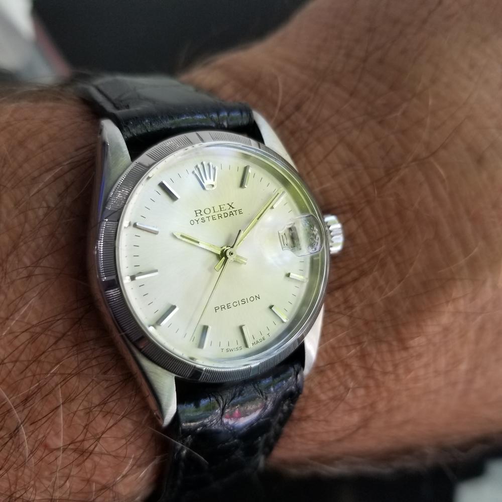 Midsize Rolex OysterDate Ref.6466 Manual Wind, c.1970s Vintage RA126BLK 5