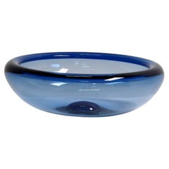 Midsized Bowl by Danish Glassmaker Per Lütken for Holmegaard Glass Factory. Hand