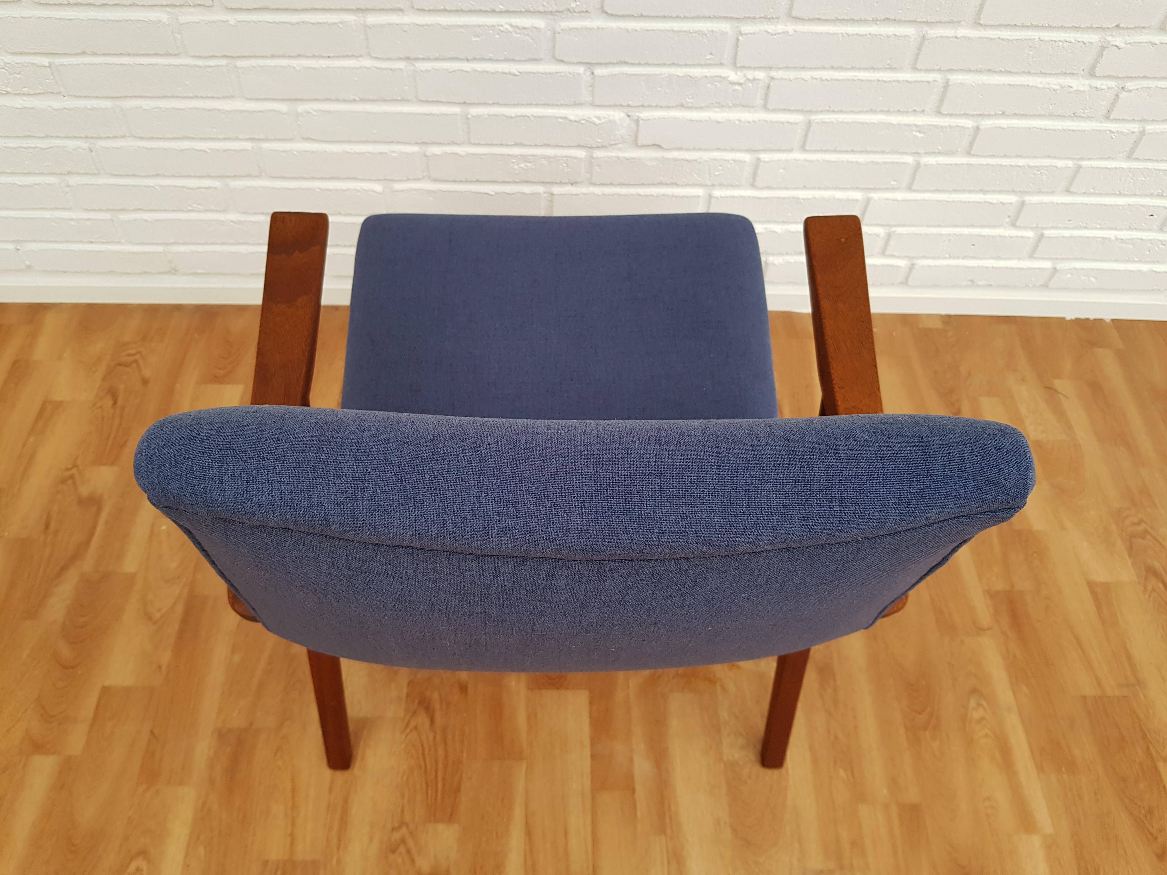 Scandinavian Design, Armchair, 1960s, Teakwood, Completely Restored 2