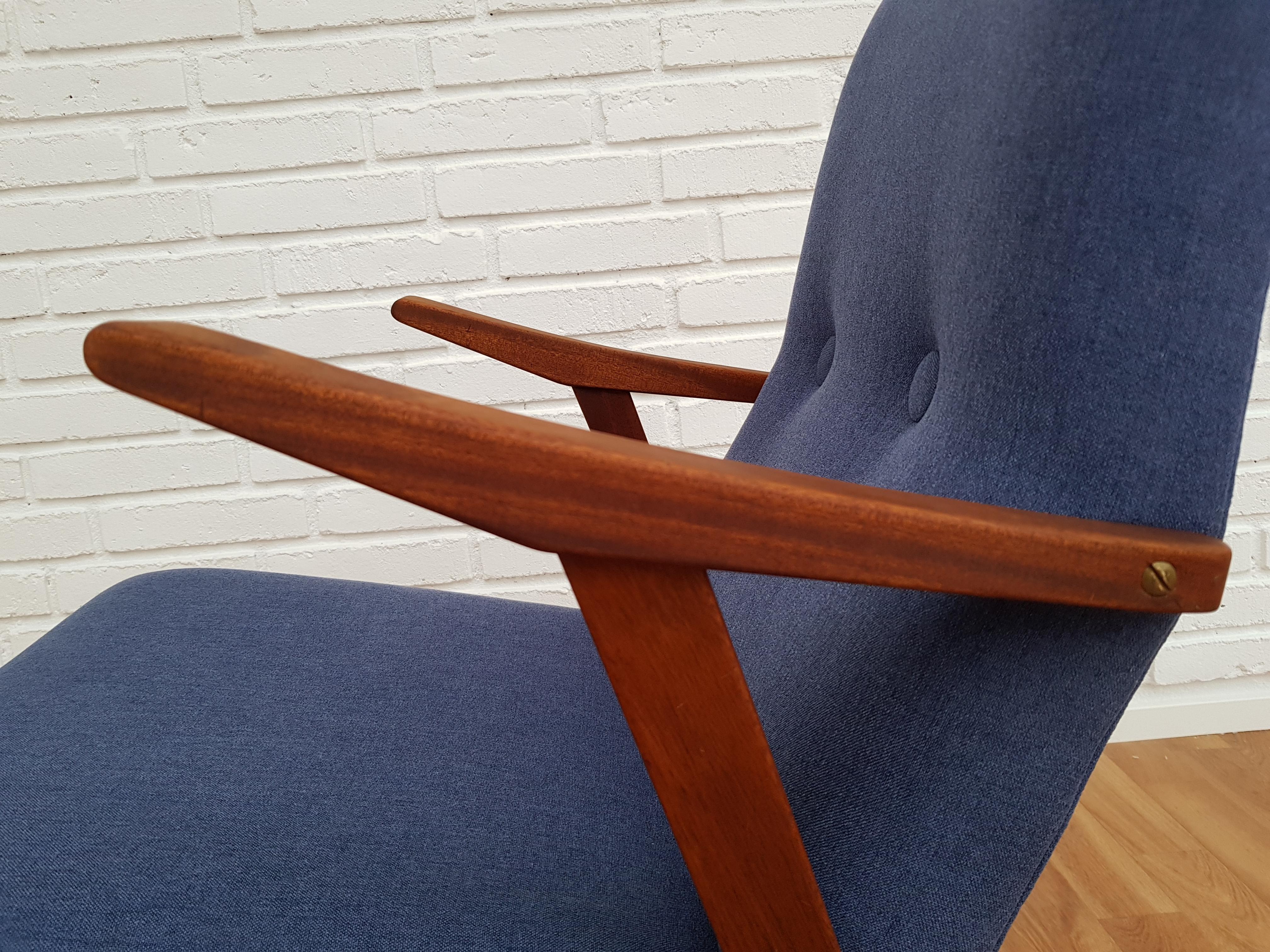 Scandinavian Design, Armchair, 1960s, Teakwood, Completely Restored In Good Condition In Tarm, DK