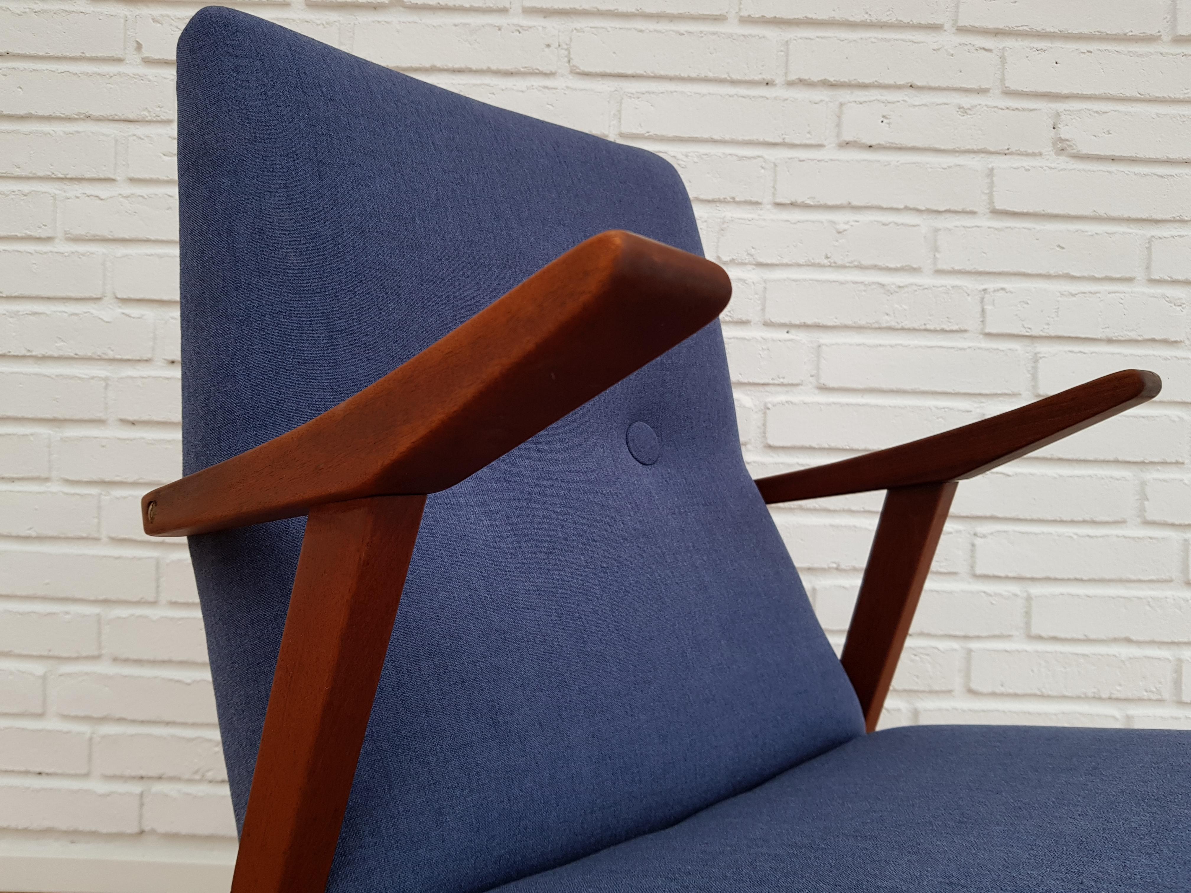 Scandinavian Design, Armchair, 1960s, Teakwood, Completely Restored 1