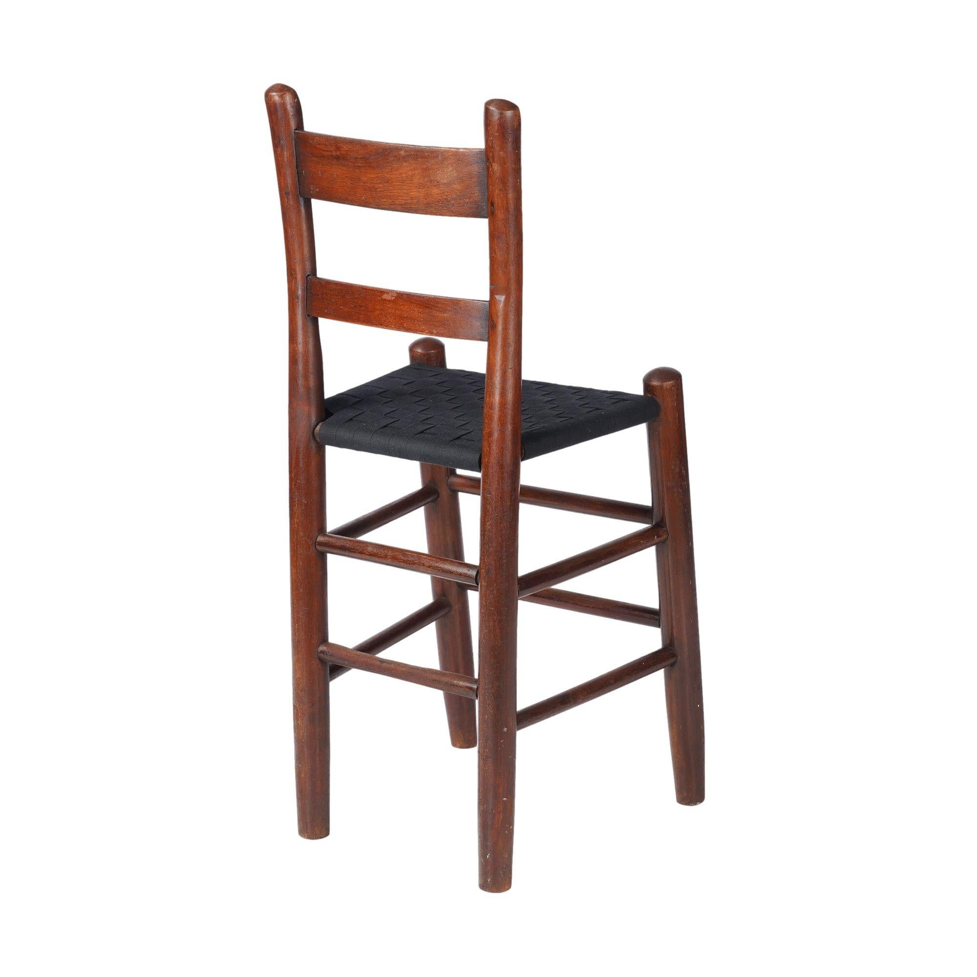 Acero Seggiolone Windsor con schienale a pollice del Midwest, 1875-1900 ca. in vendita