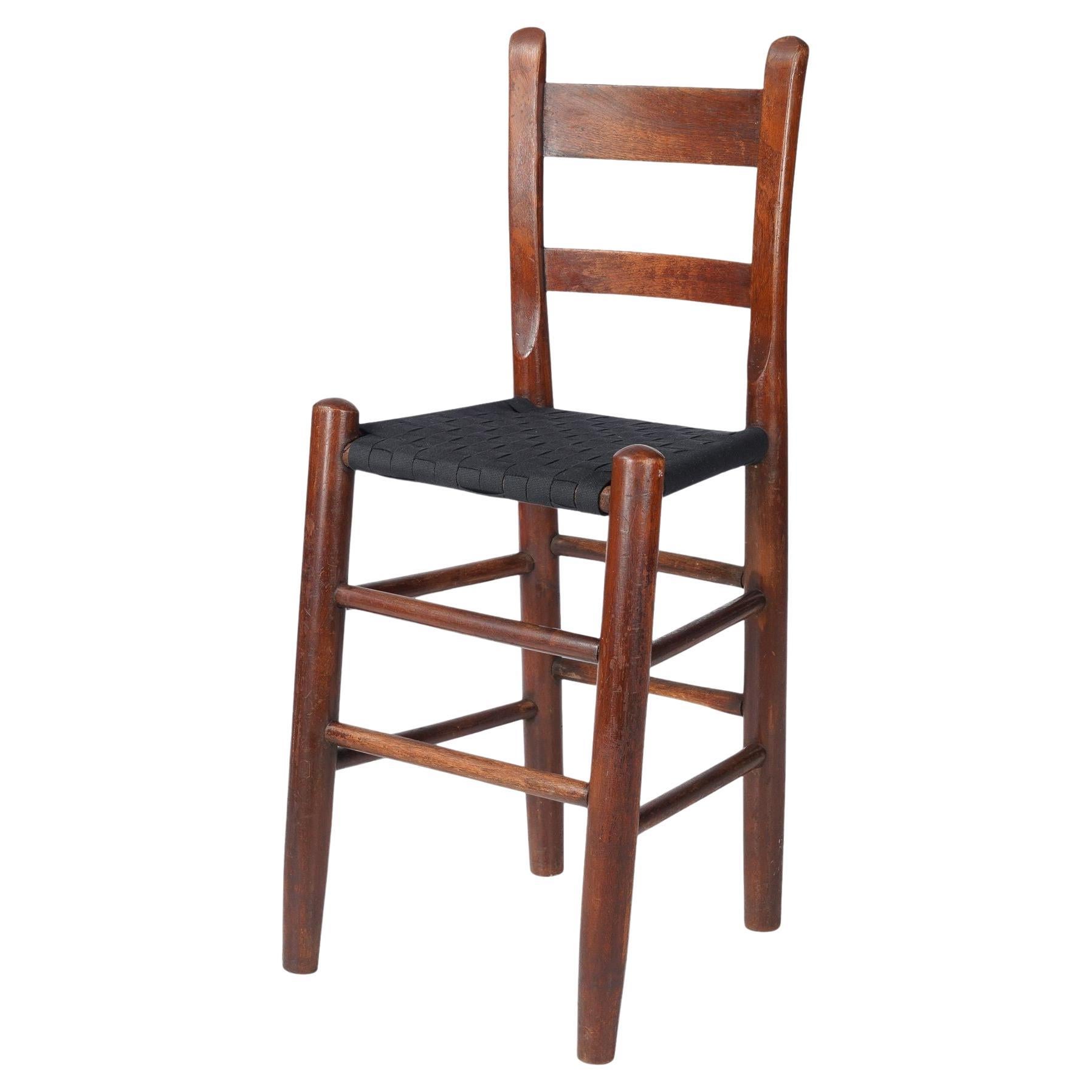 Midwestern thumb back Windsor high chair, c. 1875-1900