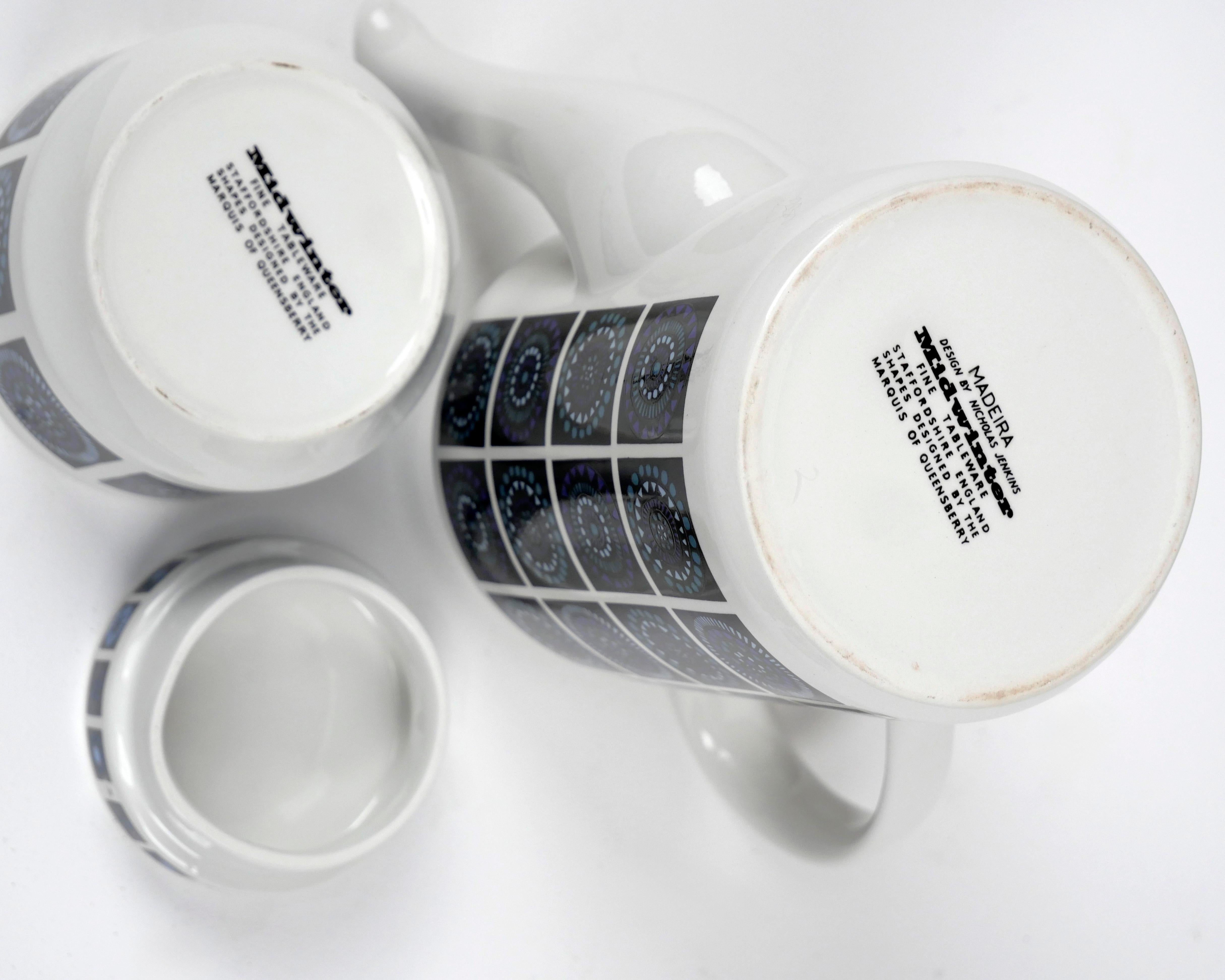 Midwinter Madeira Kaffeekanne und Zuckerdose, britisch 1960er Jahre Mitte des Jahrhunderts Geschirr (Britisch) im Angebot