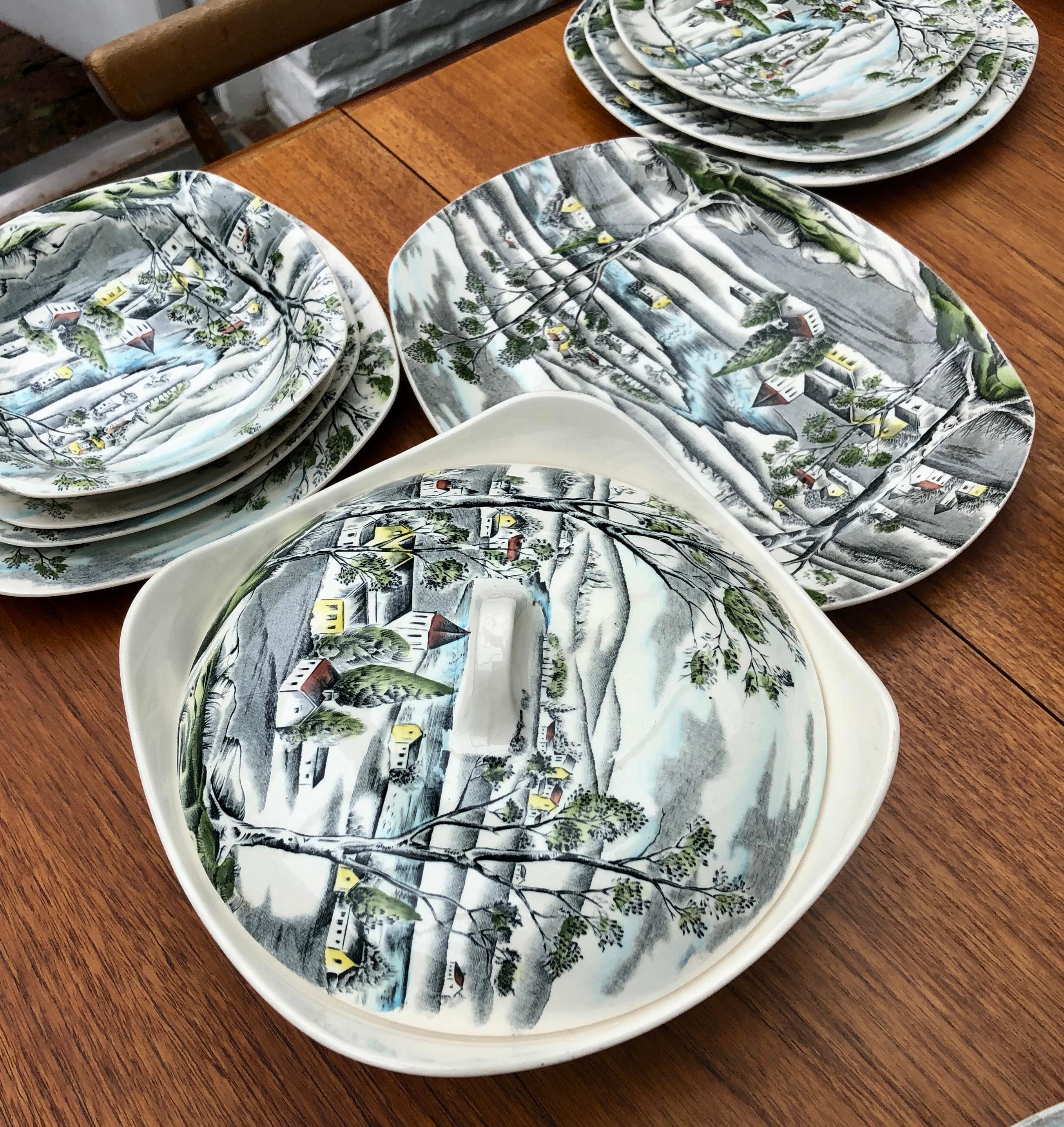Midwinter Dinner Service ‘Happy Valley’  By Jessie Tait, 1955 For Sale 4