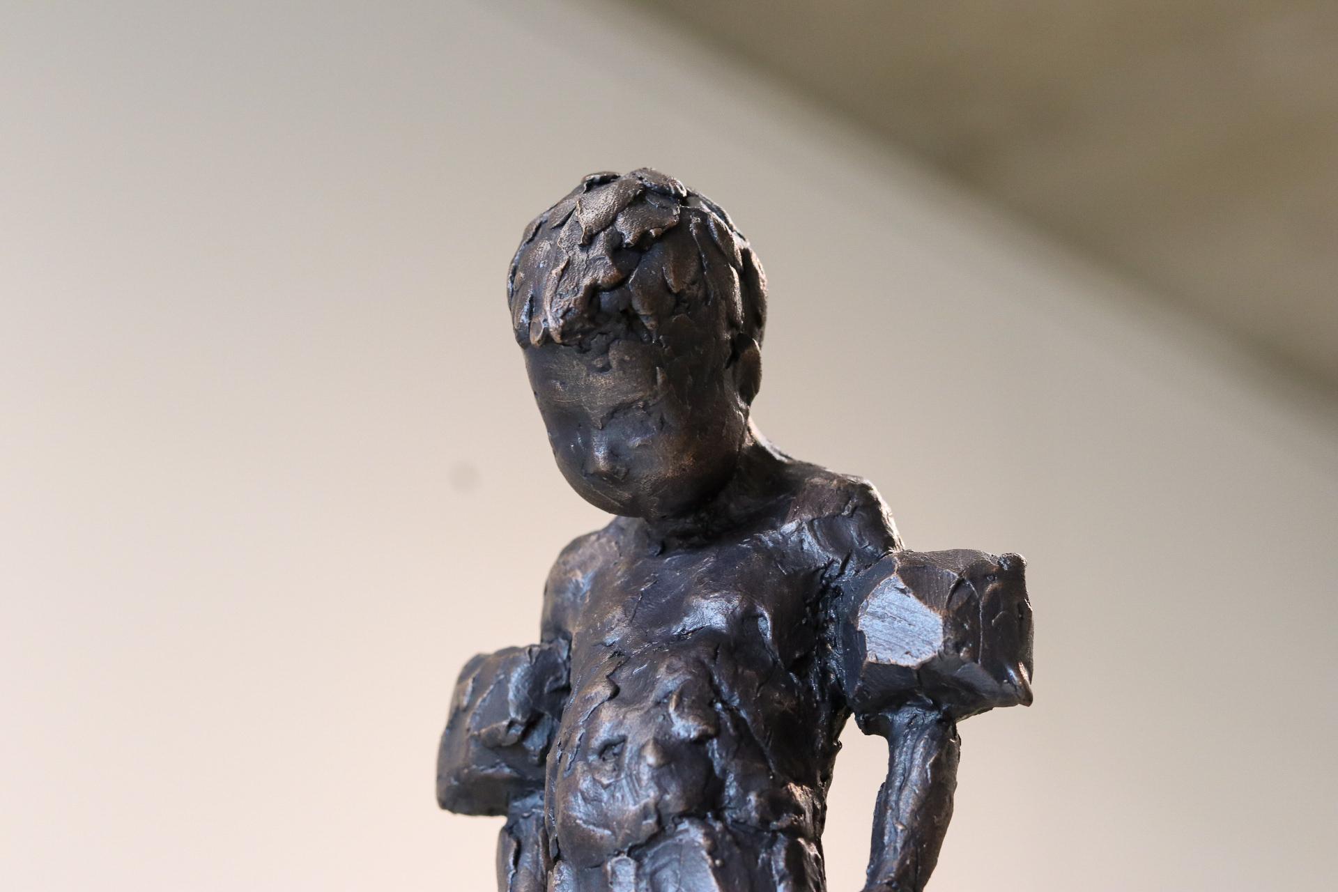 Swimming Lessons - 21st Century Contemporary Bronze Sculpture of a Little Boy 2