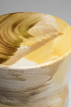 Taburete de gres esmaltado Miel 02 de Pascale Girardin