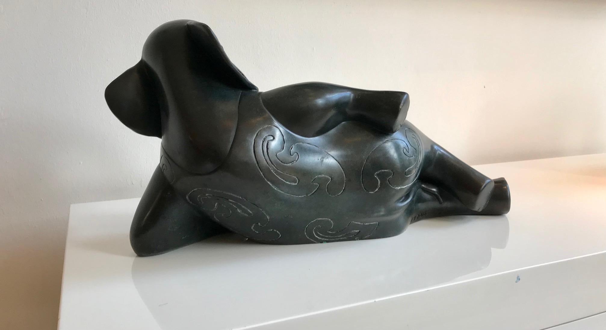 ''La Baigneuse'', Contemporary Bronze Sculpture of an Elephant Sunbathing For Sale 3