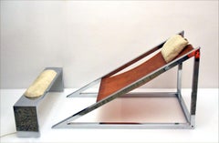 Mies Armchair with Ottoman Designed by Archizoom for Poltronova, 1960s